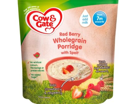 Cow & Gate Red Berry Wholegrain Porridge with Spelt for babies 7 months+