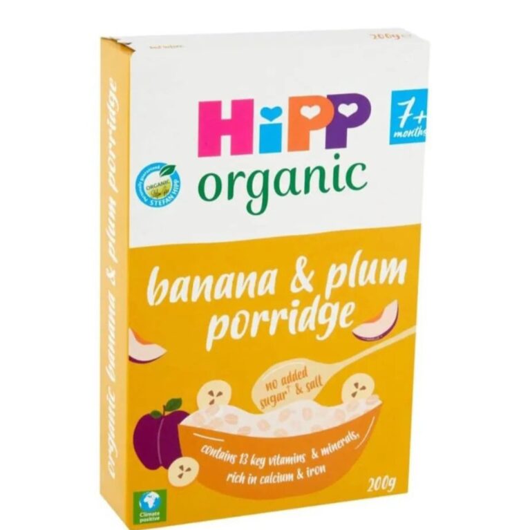 HIPP ORGANIC BANANA & PLUM PORRIDGE 7M+ (5 x 200g)
