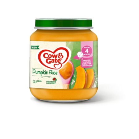COW & GATE PUMPKIN RICE BABY FOOD JAR 125g(4MONTHS)