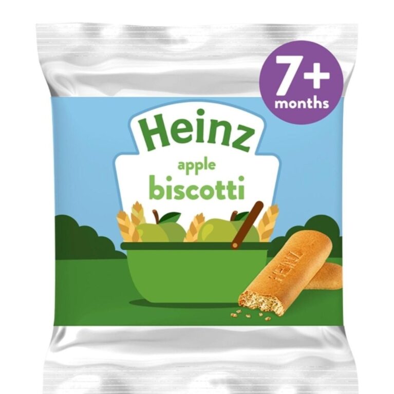 HEINZ APPLE BISCOTTI BABY FOOD SNACKS 7+ MONTHS