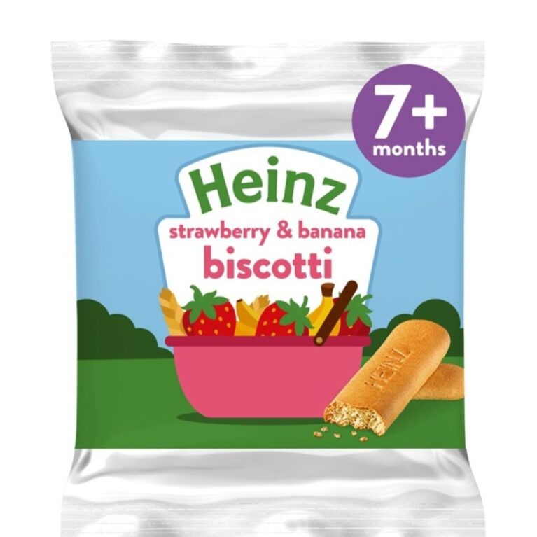 HEINZ STRAWBERRY BANANA BISCOTTI FOOD SNACKS 7M+