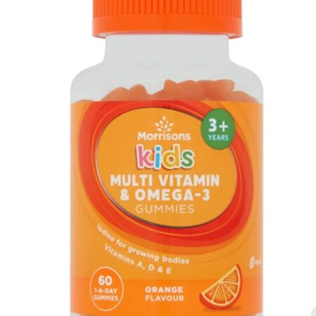 MORRISONS KIDS MULTIVITAMIN & OMEGA GUMMIES ORANGE (60)3YRS+