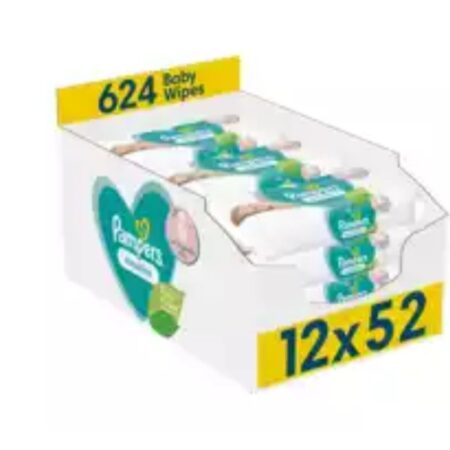 PAMPERS SENSITIVE WIPES 12×52