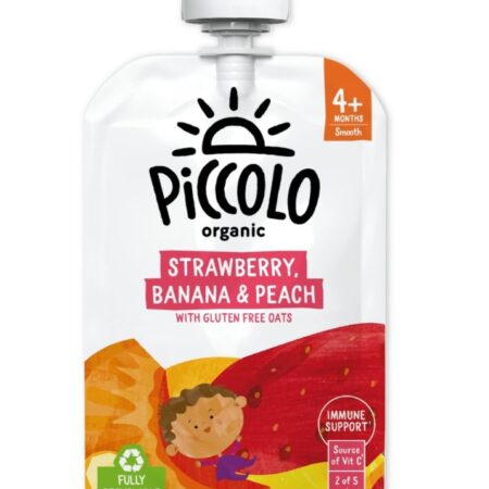 ORGANIC PICCOLO STRAWBERRY BANANA &PEACH (4M+)