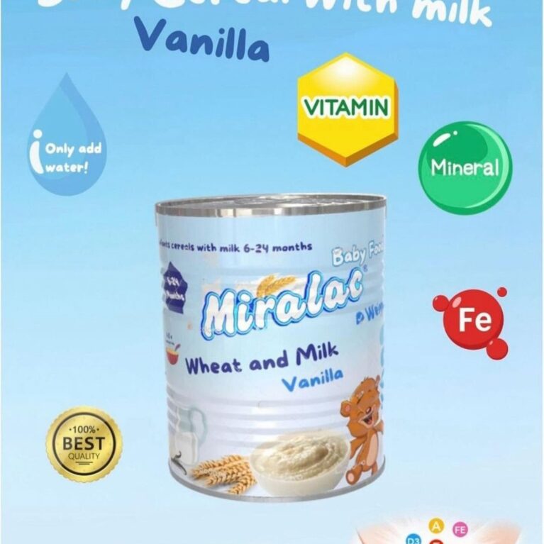 MIRALAC WHEAT ,MILK& VANILA 6M+