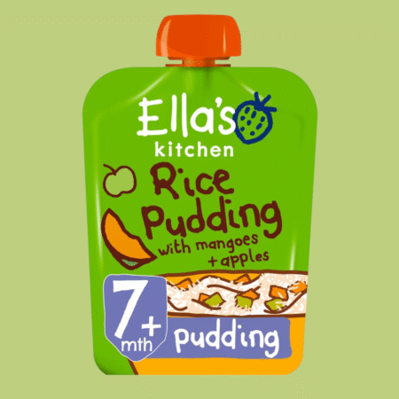 ELLA'S RICE PUDDLING (with mangoes & apples)7 M+