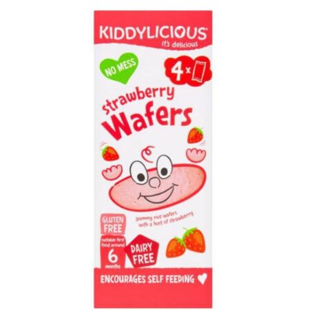 KIDDYLICIOUS MINI STRAWBERRY WAFERS 6M+