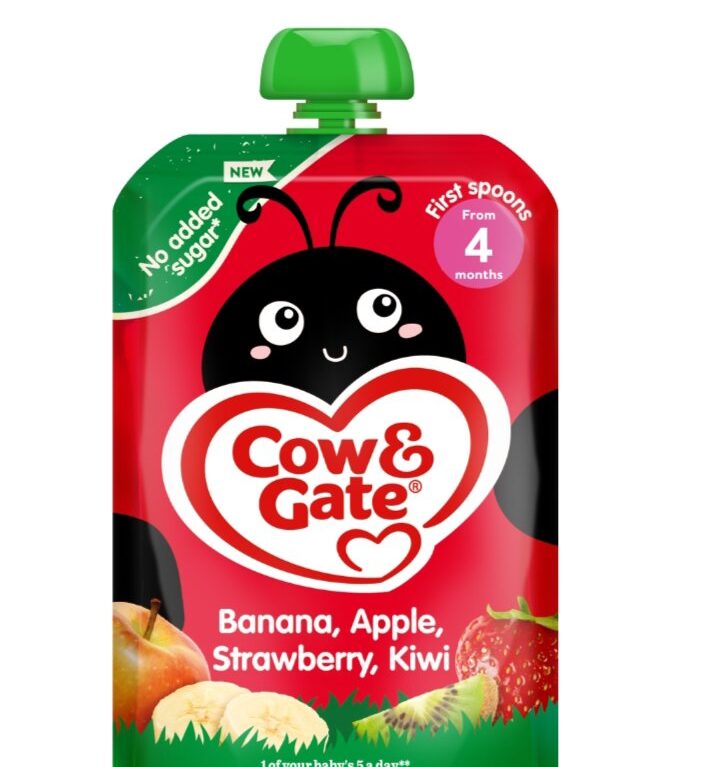 COW & GATE BANANA APPLE STRAWBERRY & KIWI (4M+)