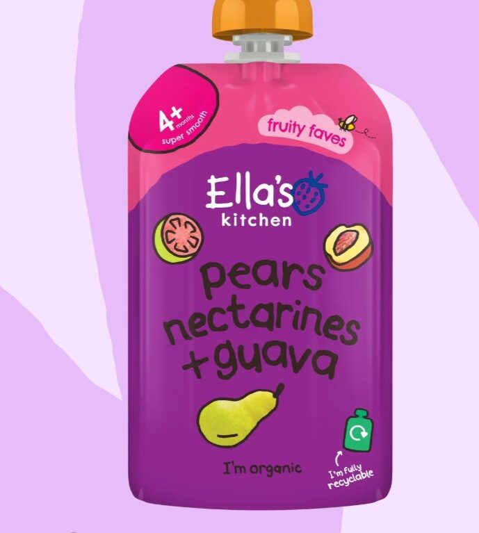 ELLAS KITCHEN PEARS NECTARINES + GUAVA 4M+ (120g)