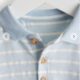 BABY 2-PIECE SET – BLUE STRIPE BOTTOM & WHITE POLO (0–3m / 0–6m)
