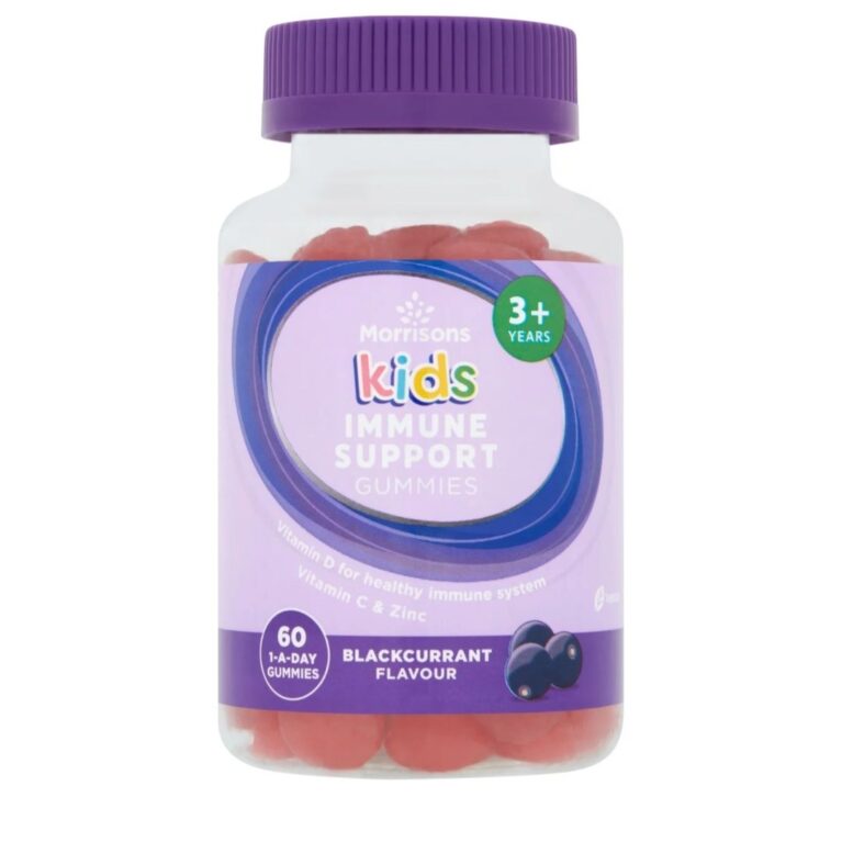 Morrisons Kids Vitamin C Immune Gummies Blackcurrant 1×60 3yrs+