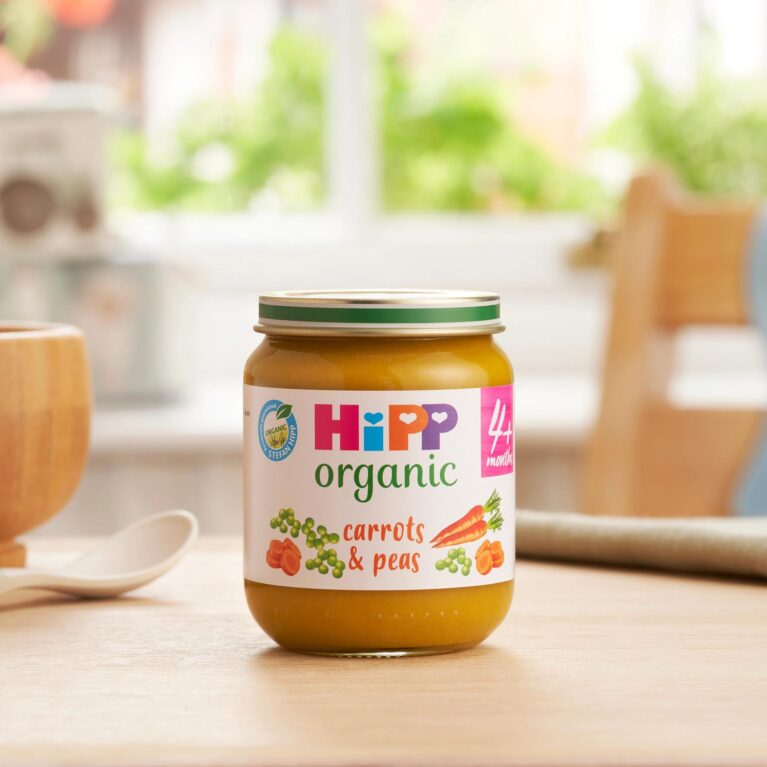 Hipp organic carrot & peas (simple flavours for first taste )4m+
