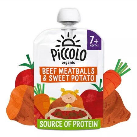 Piccolo Sweet Potato & Beef Meatballs 7m (130g)