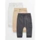 Monochrome Plain Joggers 3 Pack 6-9months