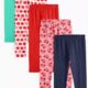 Floral  logging 5 Packs girl pattern leggings