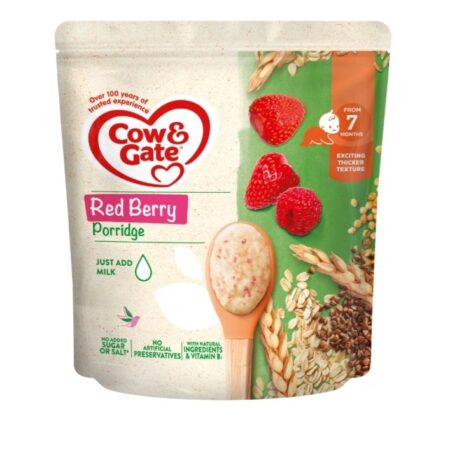 COW AND GATE 7M,RED BERRY PORRIDGE & BANANA PORRIDGE 5 IN 1