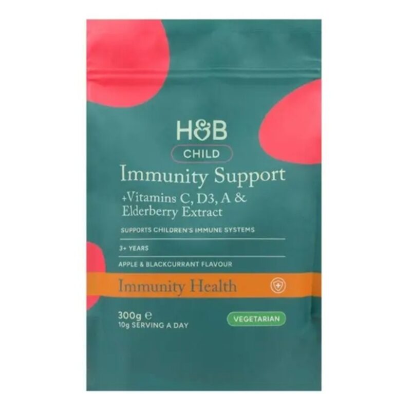 H&B CHILDREN  IMMUNITY SUPPORT APPLE AND BLACK CURRANT FLAVOURS POWDER 300G