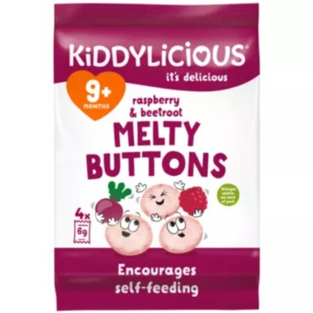kiddylicious raspberry and beetroot melty button 9m+ (maxi)