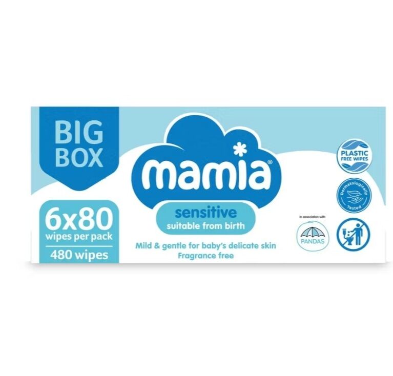 mamia baby sensitive wipes 6 packs