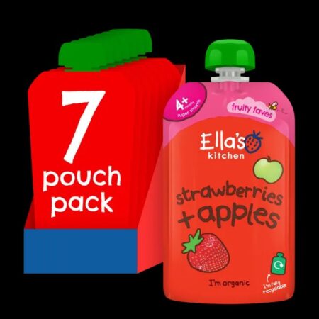 Ella's kitchen strawberry and apple puree 130g 4m+