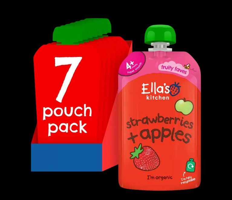 Ella's kitchen strawberry and apple puree 130g 4m+