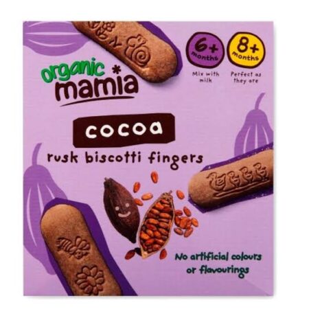 organic mamia cocoa rusk Biscotti fingers 6m+