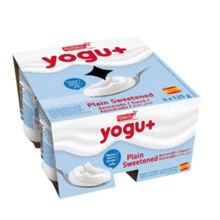 Feiraco Yogu+ Plain Sweetened Yoghurt 4 Cups 12m+