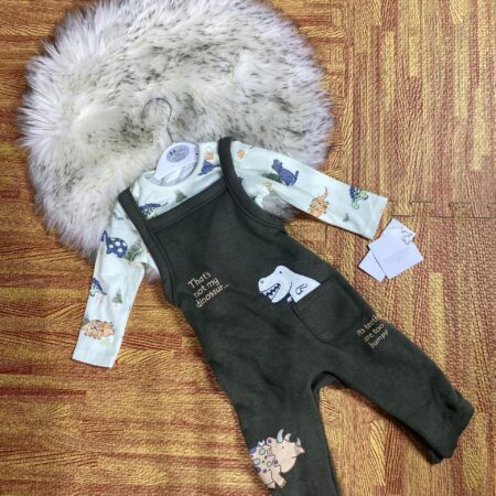 DINOSAUR 2 IN 1 BOY ROMPER