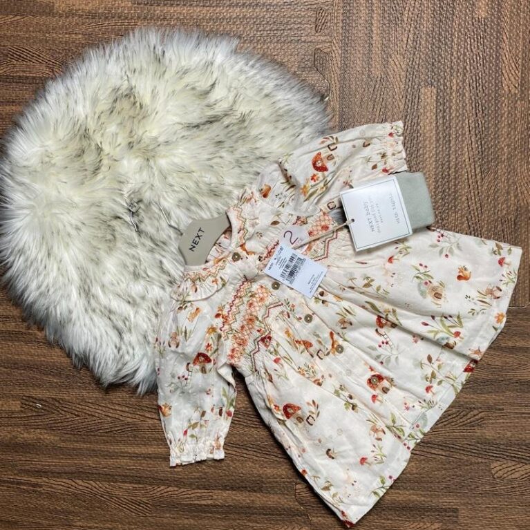 NEXT BABY GIRL FLORAL DRESS + tight