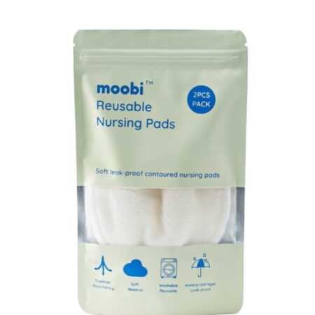 Moobi Reusable Nursing Bra Pads (2 Pieces)
