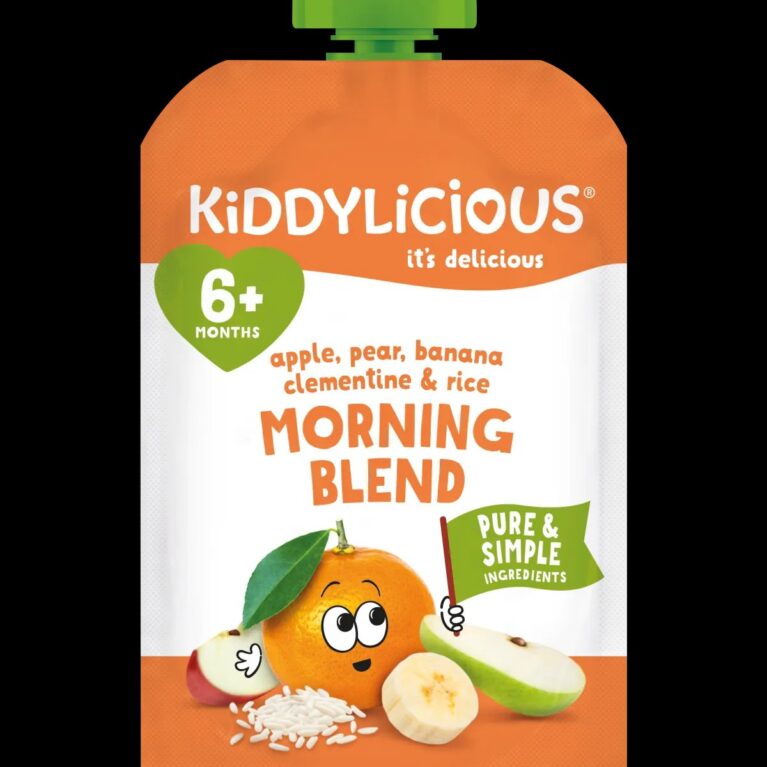 kiddylicious Morning Blend. Apple,pear,banana,clementine&rice (6m+) breakfast