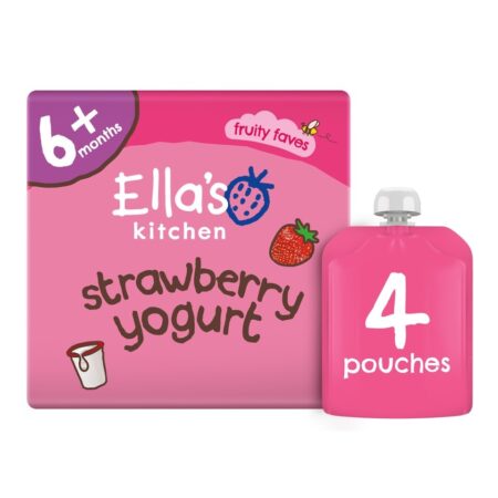 Ella's Kitchen Organic Strawberry Yogurt Baby Food Pouch 6m+ 4x90g