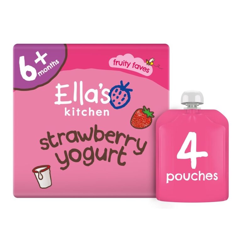 Ella's Kitchen Organic Strawberry Yogurt Baby Food Pouch 6m+ 4x90g