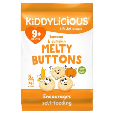 Kiddylicious Buttons Banana & Pumpkin 30G