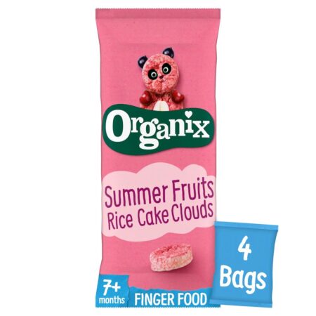 Organix Summer Fruits Rice Cake Clouds 4 pack 72g